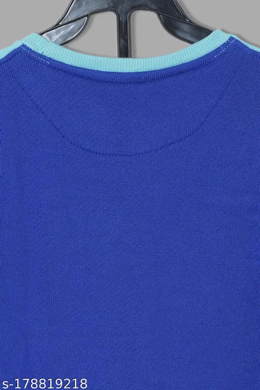 Modern cotton blend sweatshirt, printed with comfy boys design for kids, aged 7-8 years