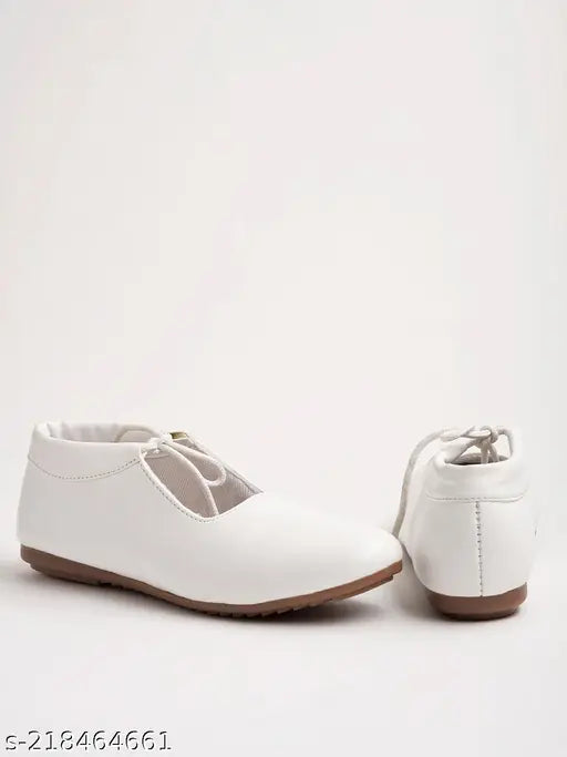 Synthetic Shoetopia Girls White Casual Shoes, skin-friendly material for comfort and style, ideal for formal or casual wear