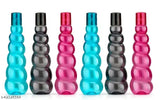Multicolor plastic fridge-safe water bottles, pack of 6 for hydration on the go (BIS/ISI certified)