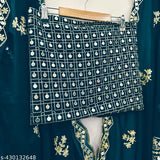 Embroidered Georgette Women's Lehenga Choli & Dupatta Set, semi-stitched (43in/43in/70in), Indian craftsmanship