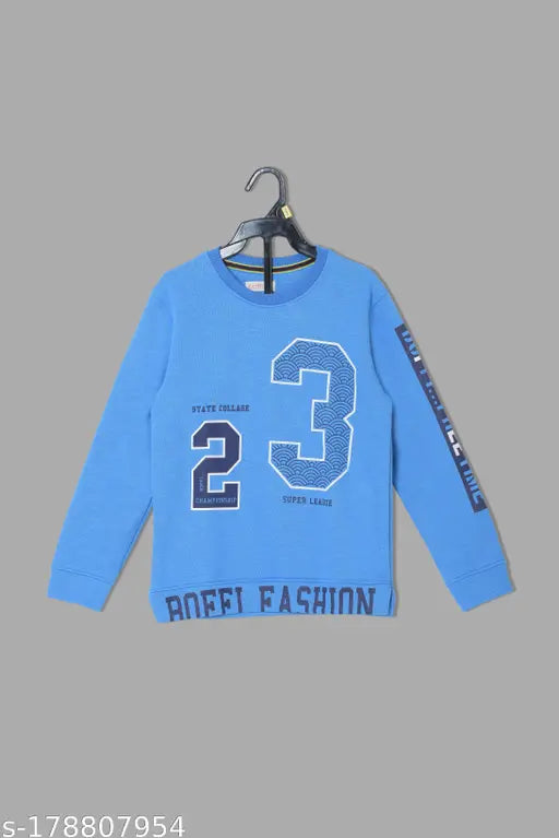 Trendy boys cotton blend sweatshirts, solid color for 4-5 years, Indian apparel