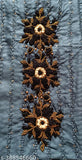Rayon handwork kurti with sequence embroidery, solid color, three-quarter sleeves, Indian craftsmanship
