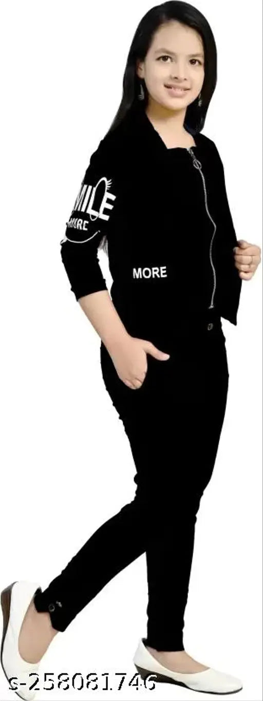Girls' cotton blend black dress collection: 4-5, 5-6, 6-7, 7-8, 8-9, 9-10, 10-11, 12-13, 13-14, 14-15, 15-16 years; trendy fashionable partywear dresses with three-quarter sleeves and ankle length pants