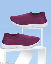Mesh women's casual sports shoes (Ballerinas), lightweight and comfortable, trendy belly design, slip-on, Indian origin