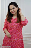 Rayon Alisha Pretty Women's Kurta Set with Palazzos, printed net, three-quarter sleeves, available in S-XXL sizes