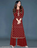 Rayon three-quarter sleeve blouse, printed combo design from India - Heena Maurn, M to XXL sizes available