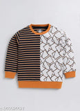 Striped jacquard sweatshirt for boys, vibrant and comfortable kids clothing