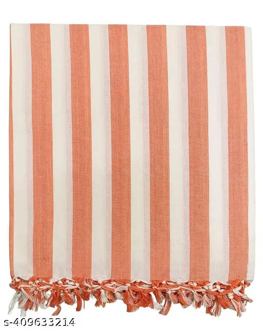 Breathable 100% cotton striped Bhagalpuri chadar top sheet set, 245cm x 130cm