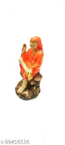 Marble handicraft Sai Baba murti, intricate 9.5cm idol for home decor or car dashboard