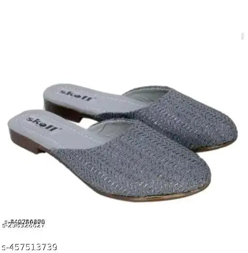 Synthetic TPR textured juttis and mojaris, open back net Indian footwear trendy for IND-4 to IND-9 sizes