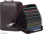 Leather Card Holder & Money Organizer - Slim, stylish, high-quality leather wallet with RFID-blocking technology for men & women