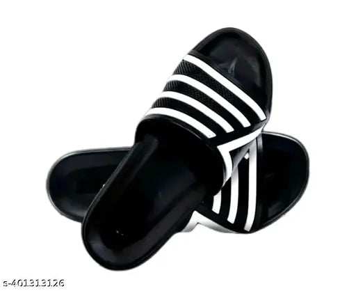 Striped EVA flip flops for kids, trendy footwear for various sizes (8-12 years), made in India