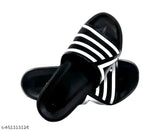 Striped EVA flip flops for kids, trendy footwear for various sizes (8-12 years), made in India