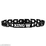 Black cotton baseball cap with adjustable strap and king bracelet, Men's BTS style - free size for summer sports fashion