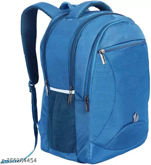 Black polyester unisex laptop backpack with rain cover, fits 13-16 inch laptops, comfortable ventilated padding, hidden anti-theft pocket, perfect for school or travel