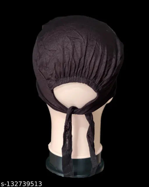 Cotton canvas Hijab Cap Under scarf Tie Pack of 5 - solid color, Indian designer head wrap