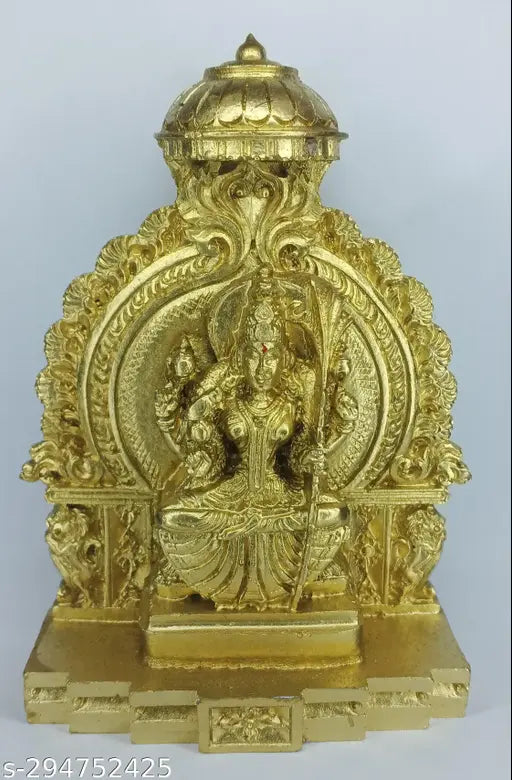 Goddess Rajarajeshwari, Tripura Sundari, Lalita, Sodashi, Adhi Parasakthi poly resin idol umbrella, 13cm height (5 inches)