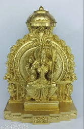 Goddess Rajarajeshwari, Tripura Sundari, Lalita, Sodashi, Adhi Parasakthi poly resin idol umbrella, 13cm height (5 inches)