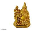 10cm Poly Resin Kubera Lakshmi Statue, Indian Ganesh Laxmi Idol