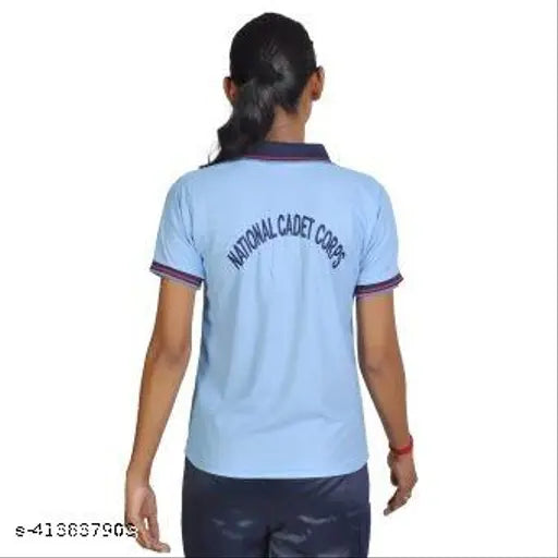 Cotton-blend solid T-shirt NCC 2, short sleeves, size M-XL from India