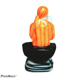 Italian marble dust Ashirwad Hand Sai Baba Idol for office decor (6.5 INCH), polyresin, Indian antique style