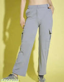 Cotton blend net cargo pants by Zeenat Enterprisses, fashionable for women sizes 26-32