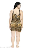 Silky satin multicolor printed top & shorts set for women, luxury sleepwear on display