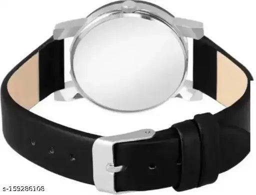 Black PU Watch Sunglass Wallet Combo, compact accessory set for men on table