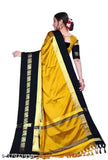Olive Banarasi silk saree with blouse - traditional Indian attire featuring woven tessels and latkans design