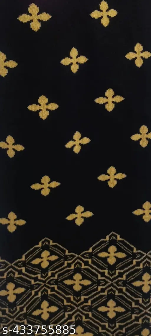 Women's woolen self-design skirt, free size (waist 32in, hip 36in), made in India