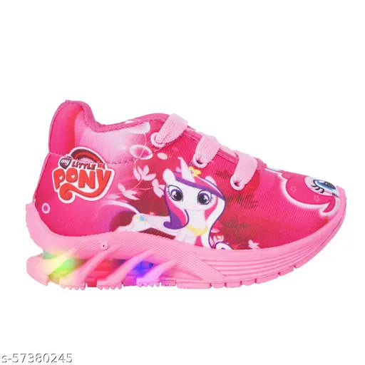 LED PVC walking shoes for kids (1-5 years), Indian design with lace-up fastening