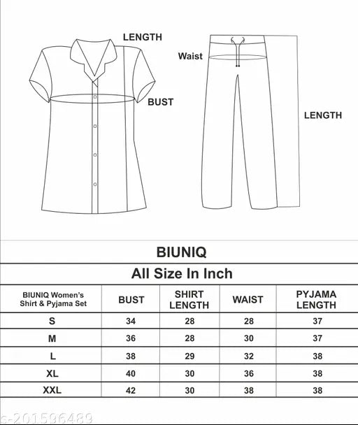 Satin printed nightdress & nightsuit for women, available in S-XXL sizes with elastic waist & side pockets, made in India