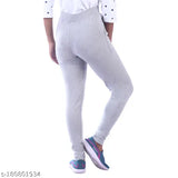 Cotton blend, solid-colored women's jeggings pack of 5, recycled and lightweight fashion essential for trendy, affordable style. Sizes: 28, 30, 32, 34, Free Size. Made in India