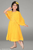 Embellished net Georgette frock for 2-3 years old girls, western style baby dress for special occasions