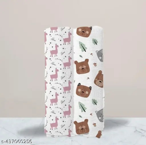 100% Organi cotton muslin swaddle for newborn babies, breathable, lightweight squares, India origin