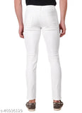 White denim men's jeans by Jac Fashion, pack of 1 - Solid fit for stylish everyday wear