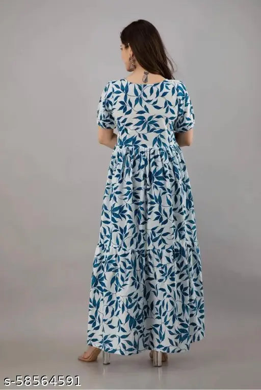 Taffeta silk voguish kurtis in printed combo, short sleeves, sizes M-XXXXL, India