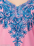 Woolen embroidery aari work kurti with long sleeves, high-quality finishing. Embroidered Indian ethnic wear