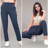 Soft lycra Women TracPant, ideal for yoga and casual wear, one size available