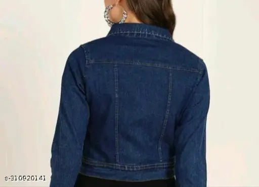 Denim jacket for girls kids, dyed/washed, long sleeves, versatile design, 10-16 years sizes, India origin