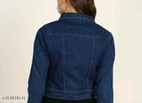 Denim jacket for girls kids, dyed/washed, long sleeves, versatile design, 10-16 years sizes, India origin