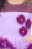 Printed net frock for girls, 5-6 Years to 9-10 Years, vibrant and fluffy, Indian partywear dress