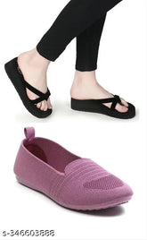 Embellished canvas ballerinas for women and girls (COMBO OF TWO), Indian origin closed-back flats