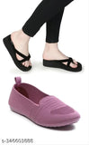 Embellished canvas ballerinas for women and girls (COMBO OF TWO), Indian origin closed-back flats