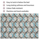 230x230 double bedsheet in soft brushed cotton-blend, checkered pattern by Soniasaa – wrinkle-free, long-lasting, ideal for summer