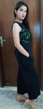 Lycra sleeveless embellished net jumpsuit for women, pretty and graceful, size XS-XXXL, made in India