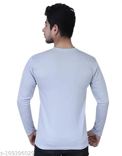 Striped long-sleeved polyester t-shirt by Tsk Enterprises for men, solid color and quality from India