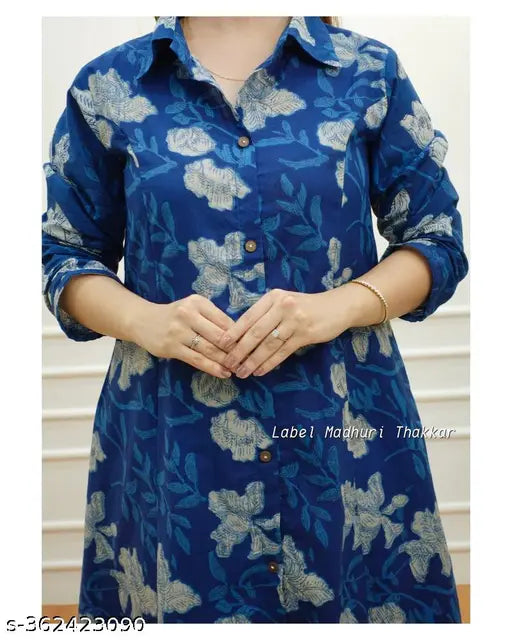 Cotton Aishani Kurta set with printed net pants, single size S-XXL. Traditional Indian women's clothing on display