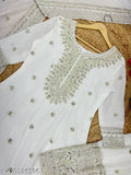 Trendie latest women's silk kurta, dupatta & bottomwear set, embroidered sequin work, long sleeves, India-made