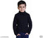 Cotton blend boys' highneck turtleneck, solid color for kids aged 6-14 years